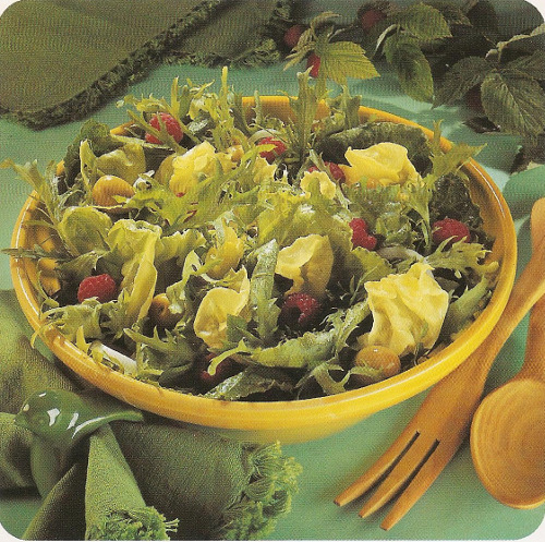 Salade de laitue aux framboises