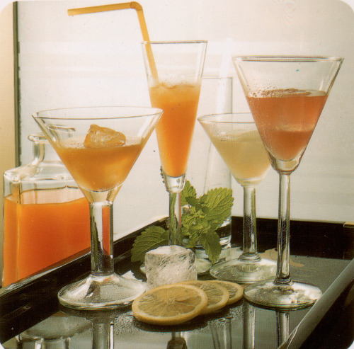 Cocktails aux sirops de fruits