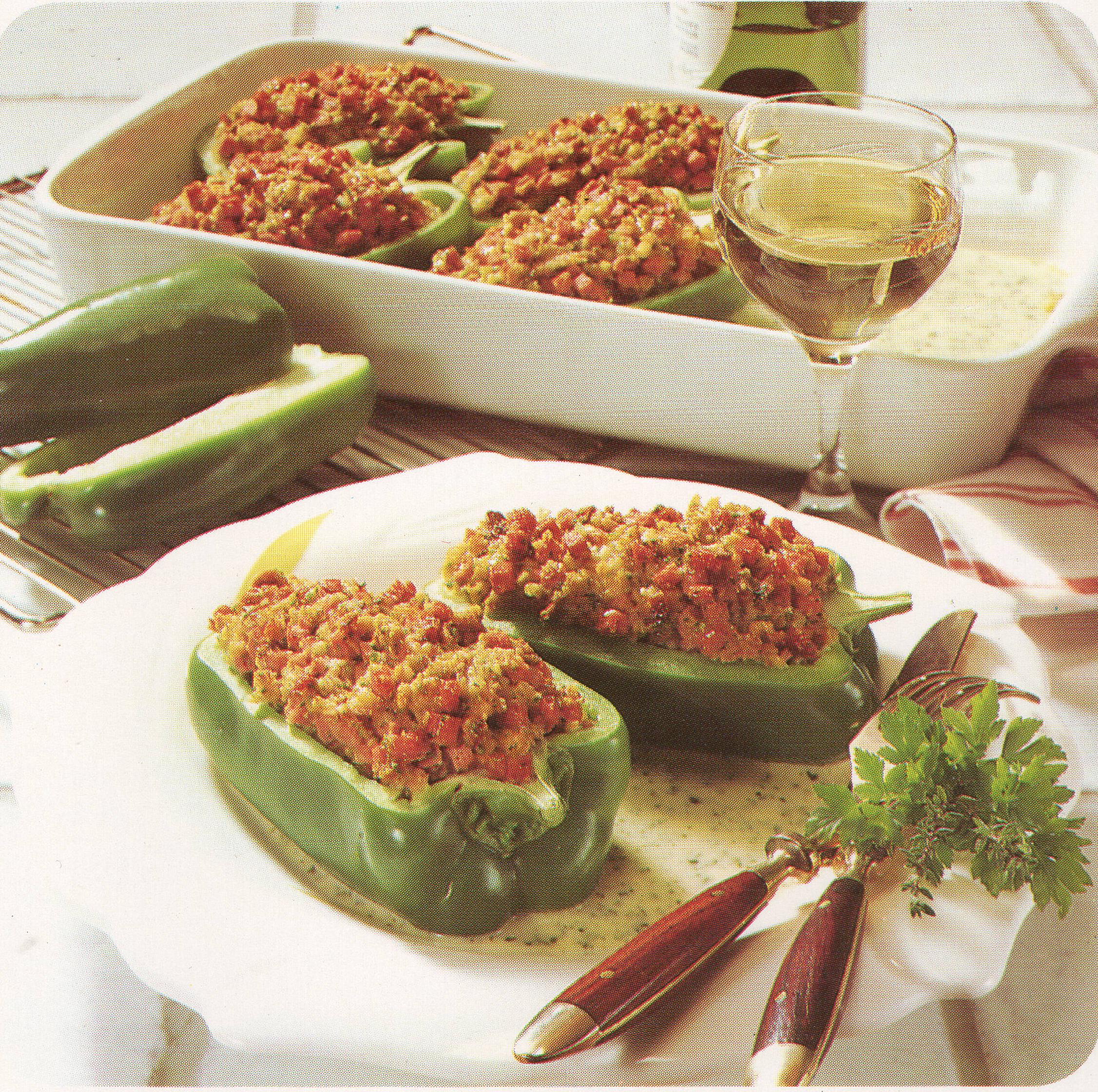 Poivrons farcis aux herbes