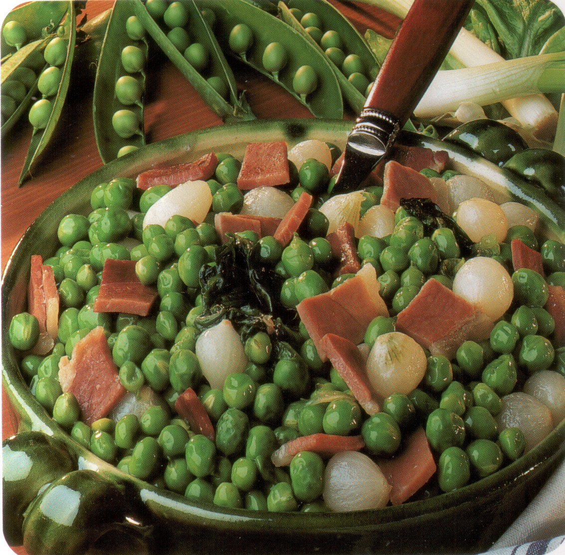 Petits pois au jambon