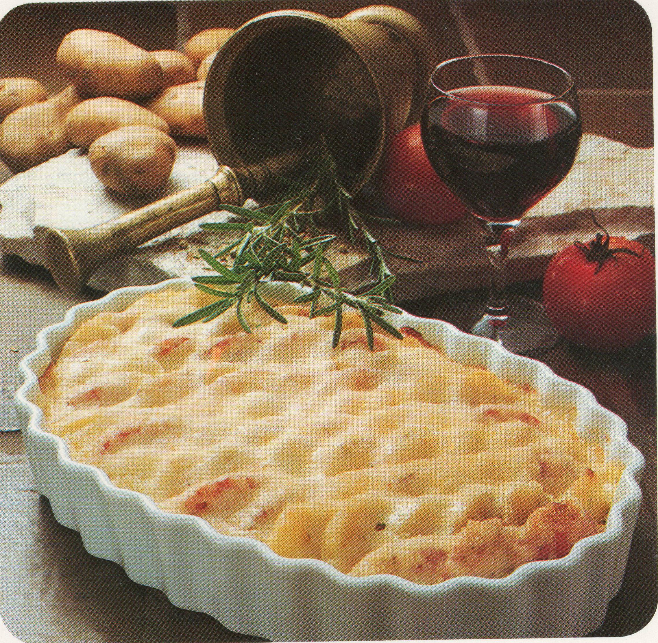 Gratin de pommes de terre et tomates