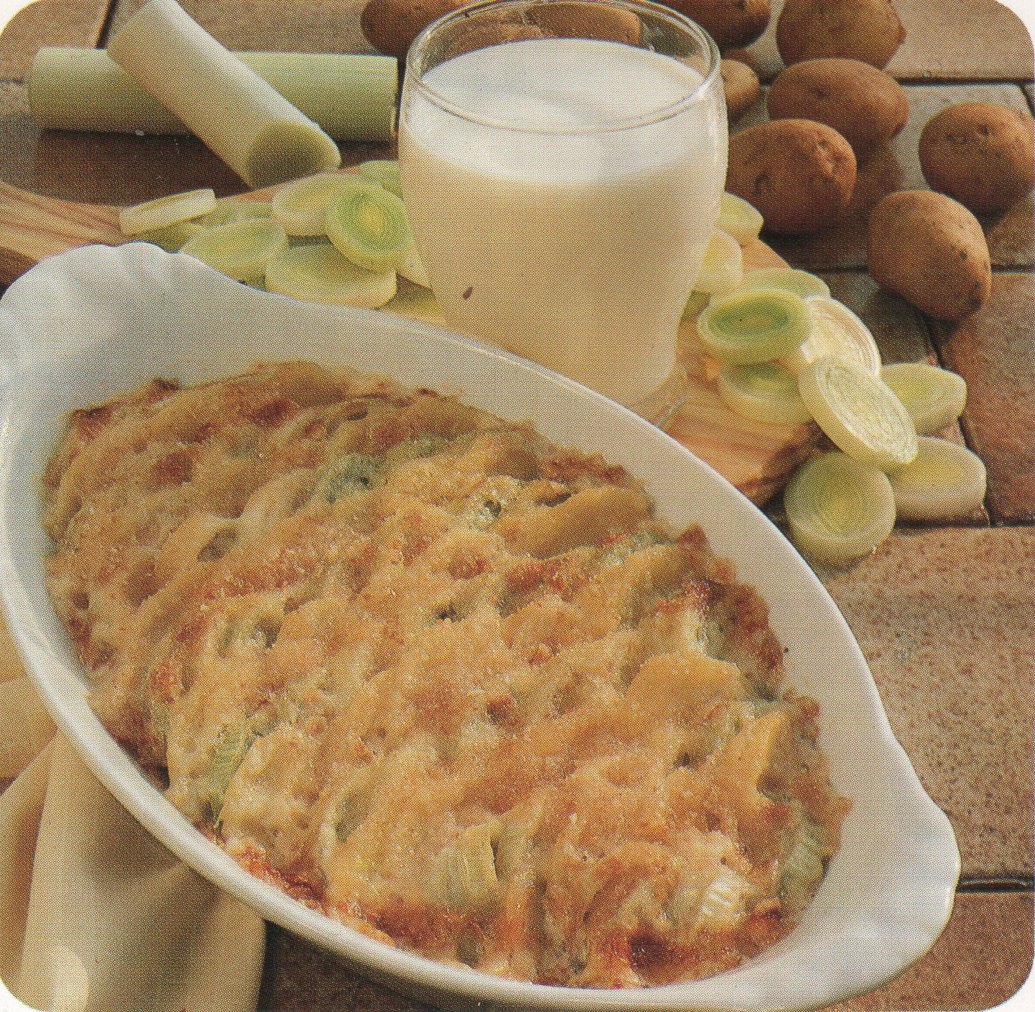 Gratin de pommes de terre et poireaux