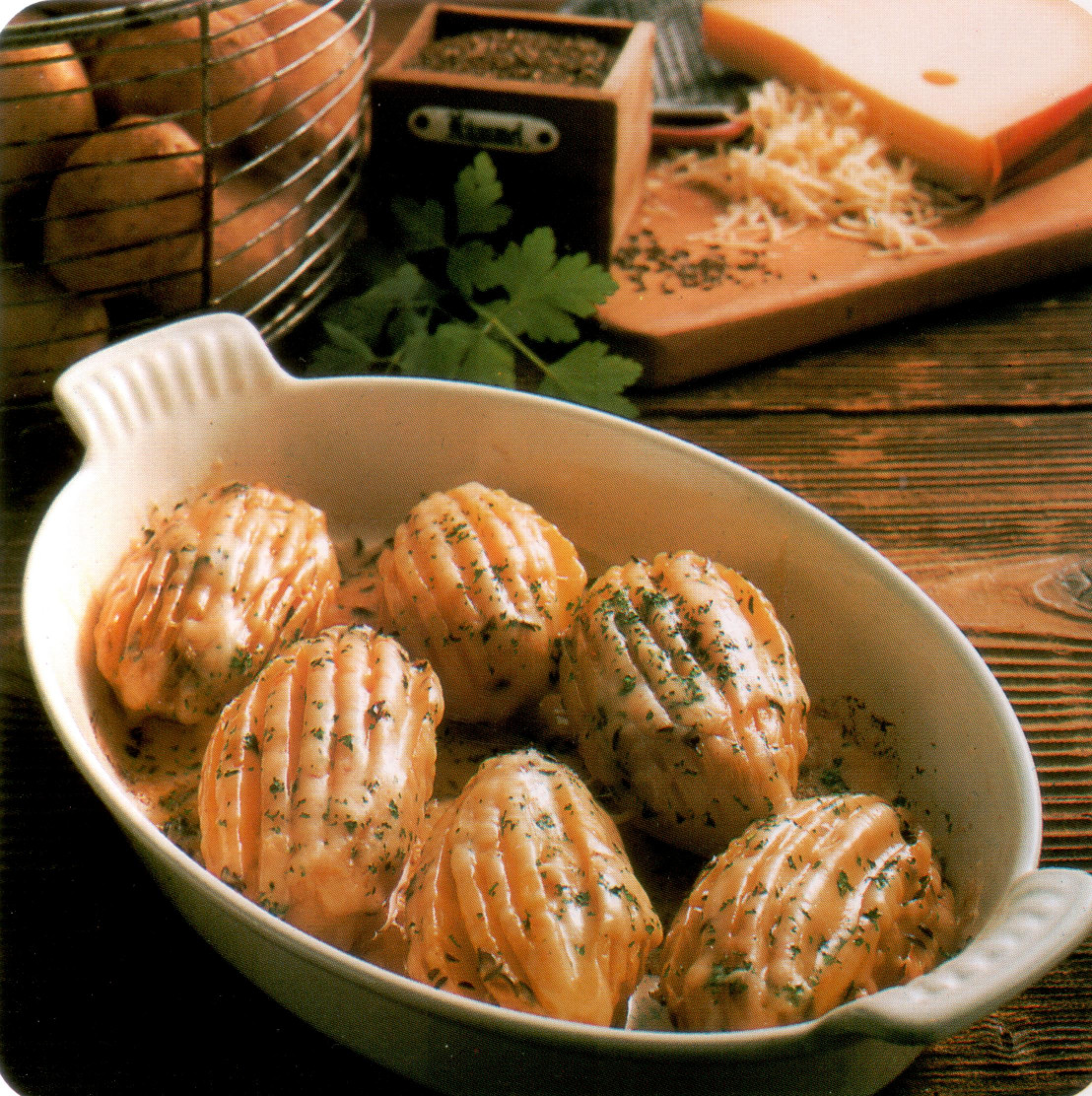 Pommes de terre en éventail