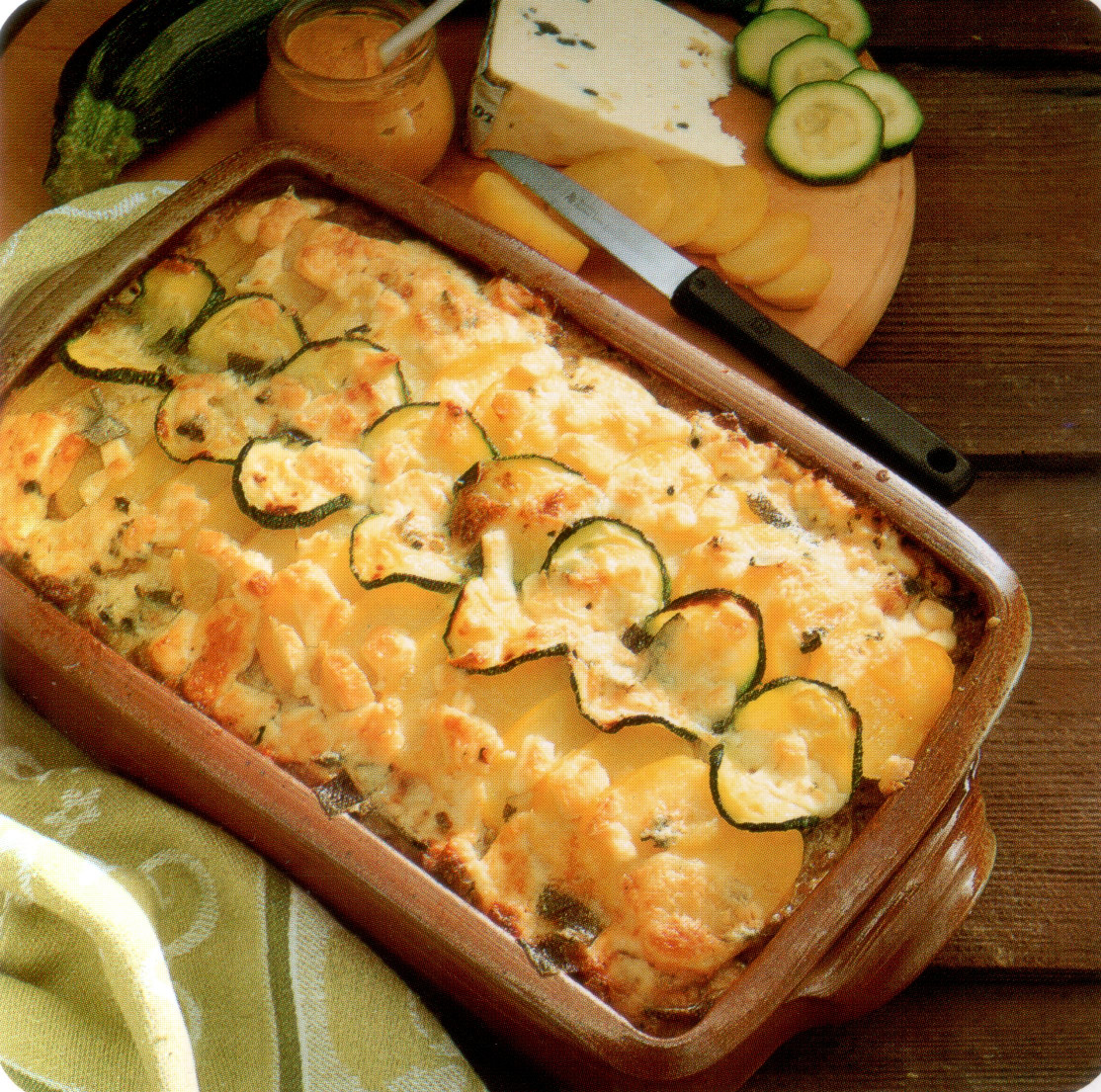 Pommes de terre et courgettes au four