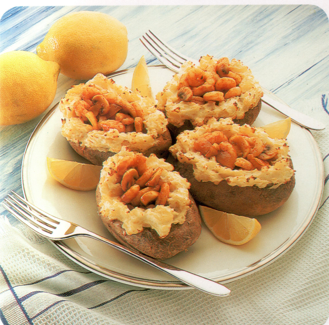 Pommes de terre farcies aux crevettes