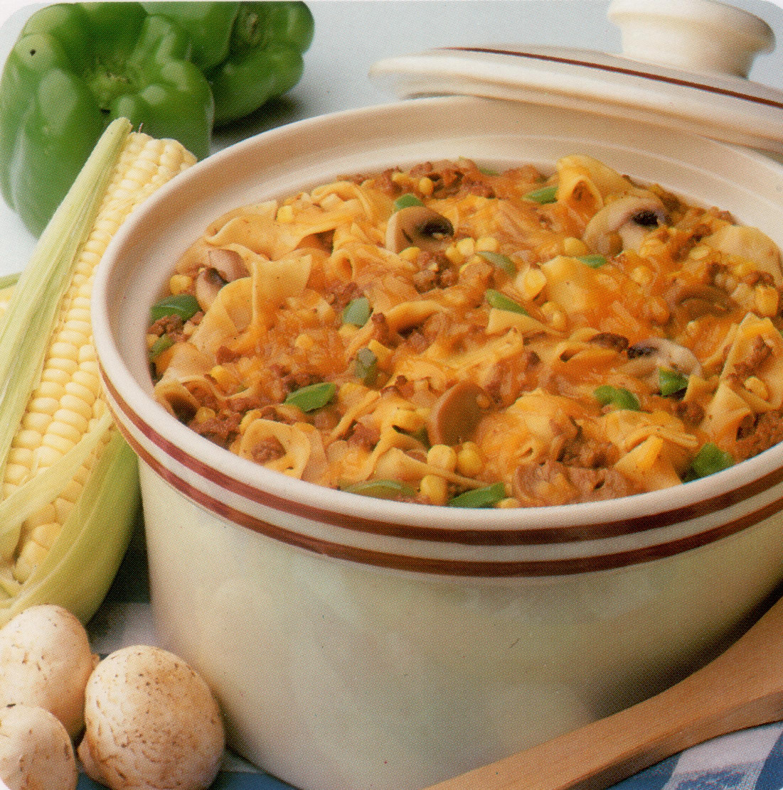 Casserole de tagliatelles aux légumes