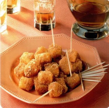 Cubes de fromage panés