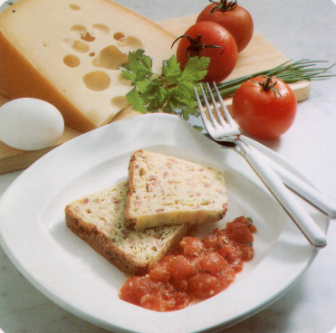 Pain au fromage et au jambon