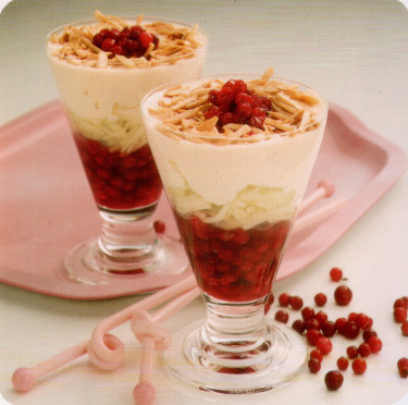 Coupes glacées aux groseilles