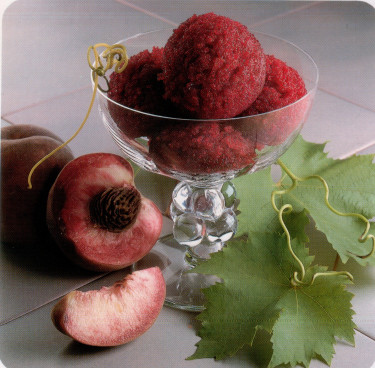 Sorbet à la pêche de vigne