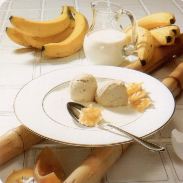 Glace à la banane et à l'orange