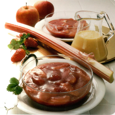 Compote de fraises et rhubarbe