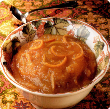 Compote de pommes aux écorces d'oranges confites
