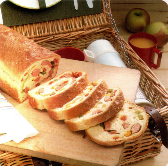 Brioche aux poivrons du pique-nique