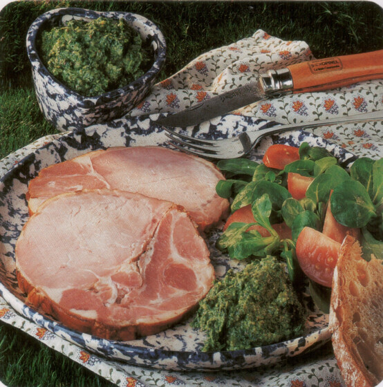 Rôti de porc à la sauce verte