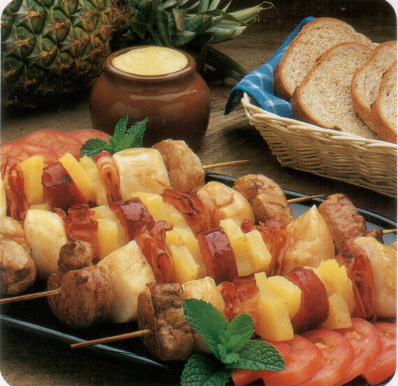 Brochettes à l'ananas