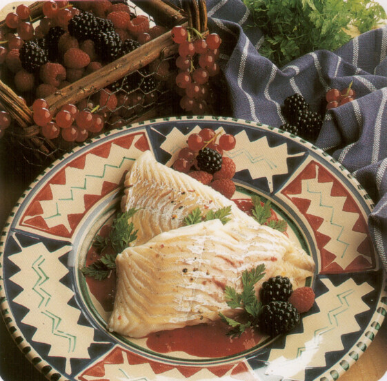 Filets de poisson aux fruits rouges