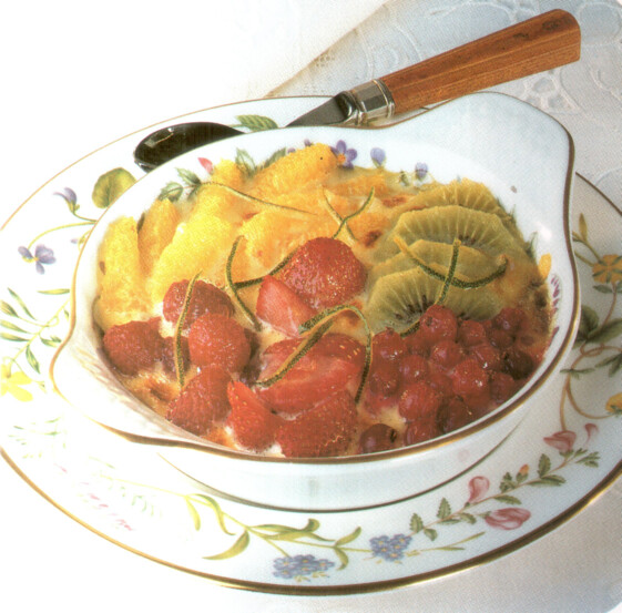 Gratin de fruits au sabayon