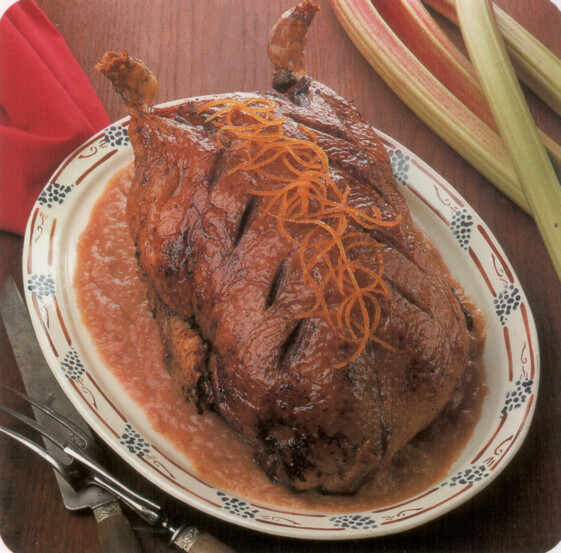 Canard à la rhubarbe