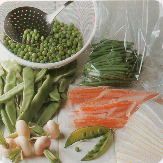 Congeler des petits légumes