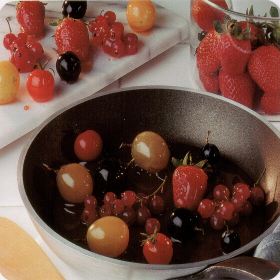 Bouchées de fruits au caramel
